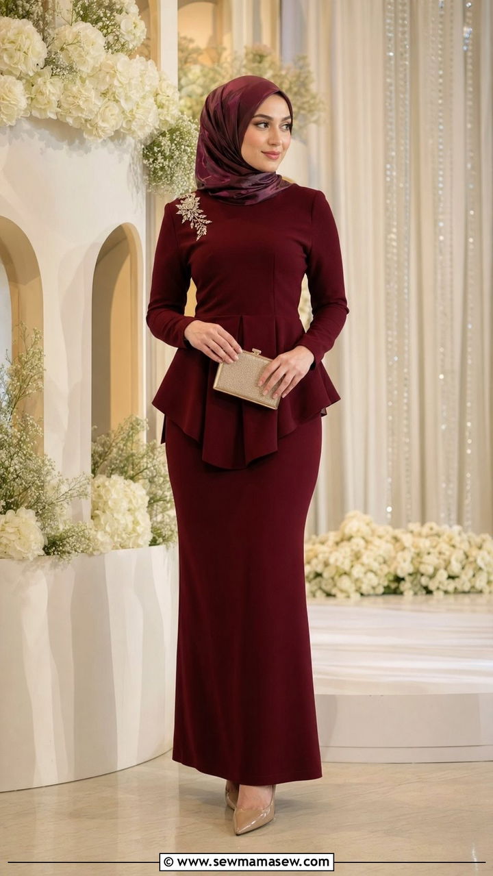 Two piece skirt set with pumps - 35 Modest outfit ideas for Muslim women