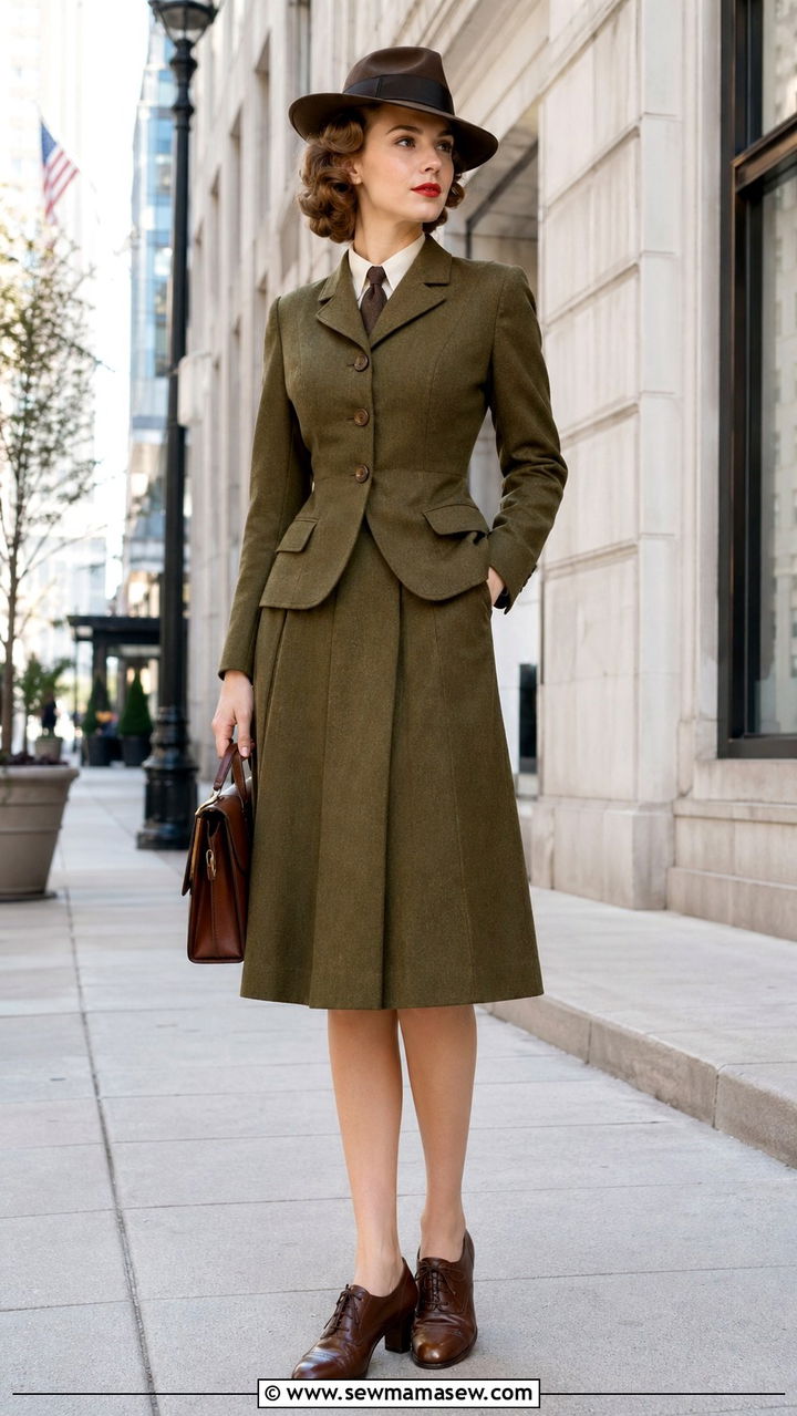 Utility Suit With Oxford Shoes - 30 Retro 40s outfit ideas