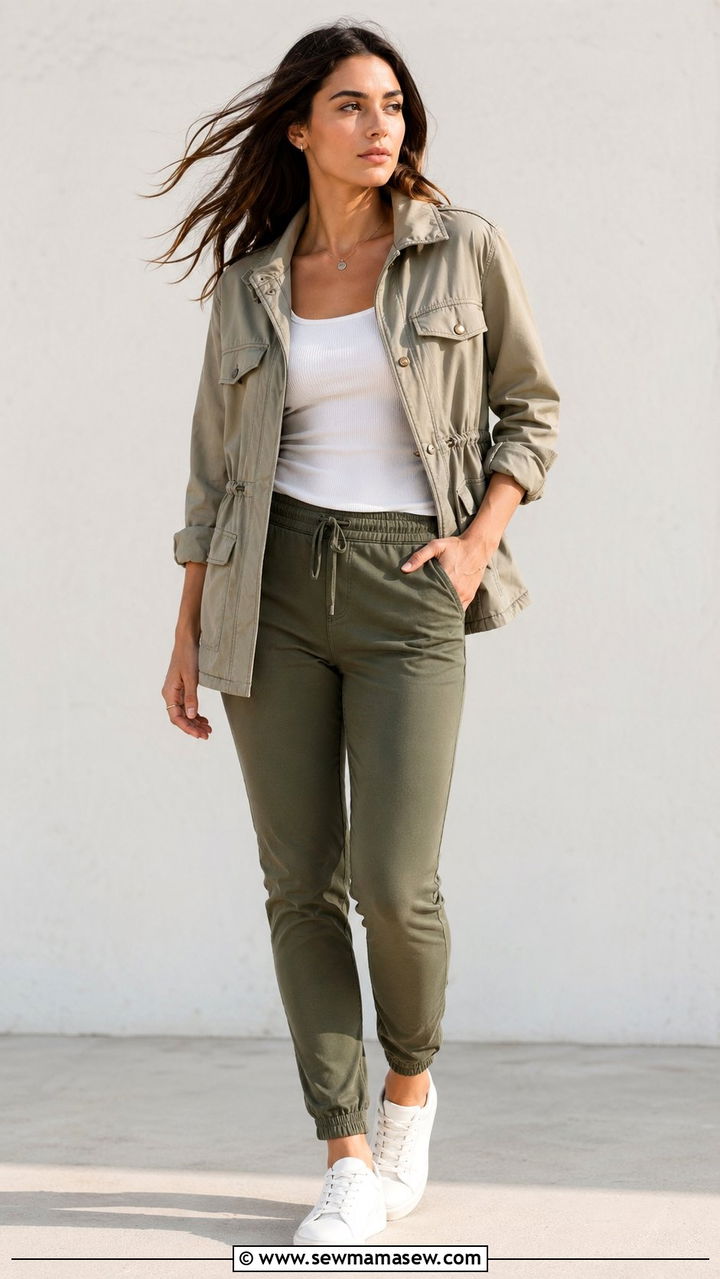 Utility jacket outfit for a windy day - 30 windy day outfits casual