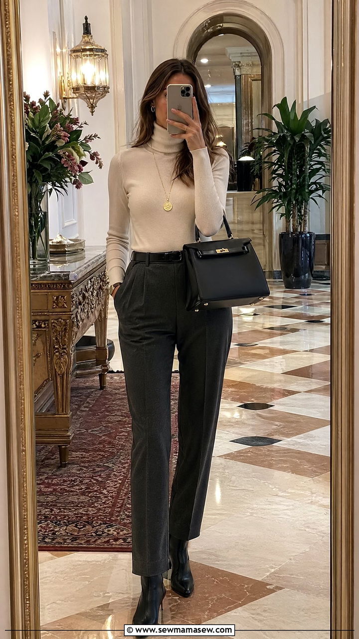 Venice Fall Turtleneck And Trousers - 35 Venice outfit ideas