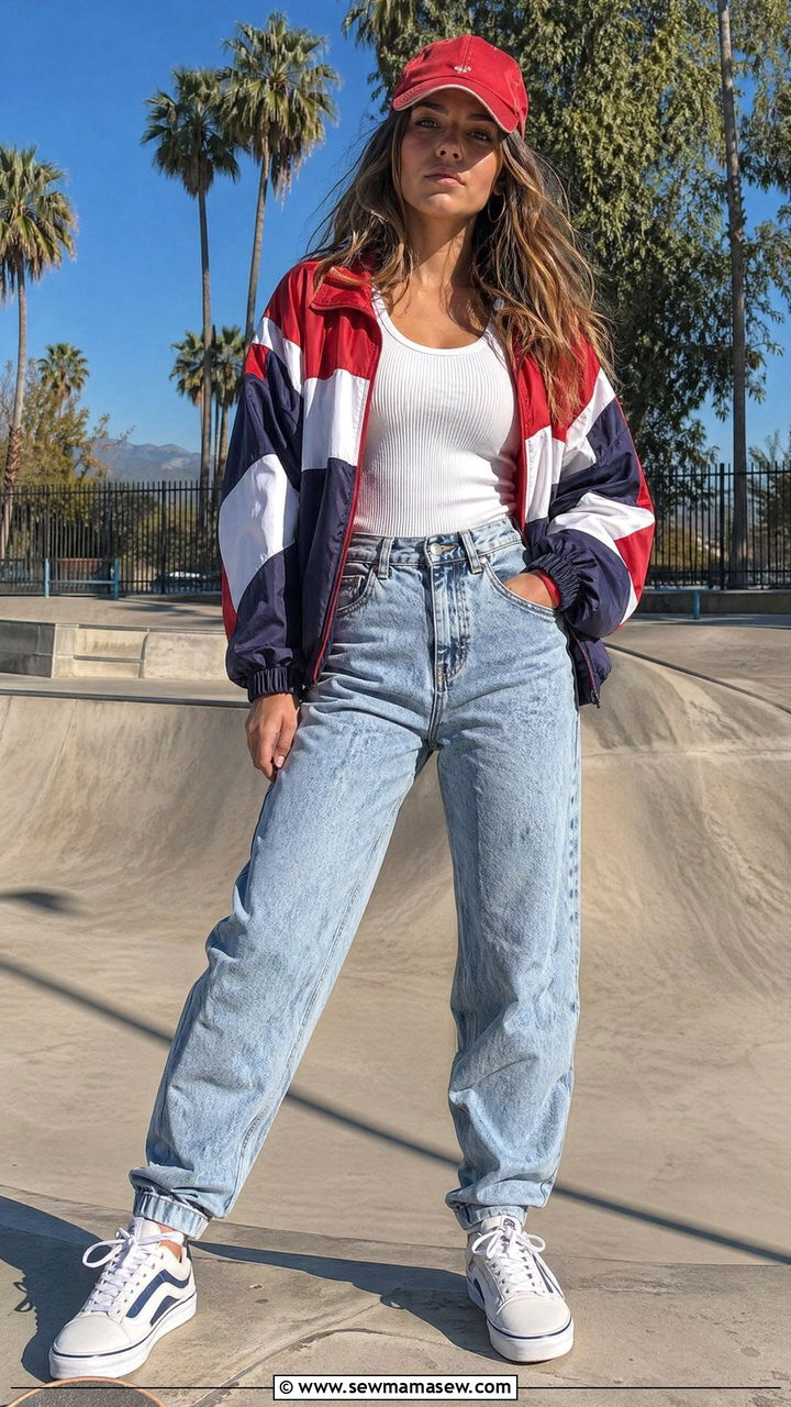Vintage Windbreaker Outfit - 35 windbreaker outfits inspo