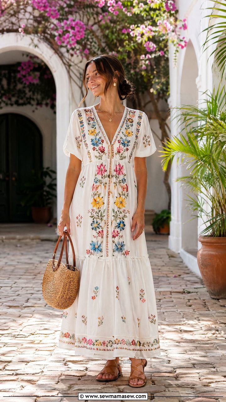 Vintage embroidered dress spring outfit - 35 Vintage spring outfits