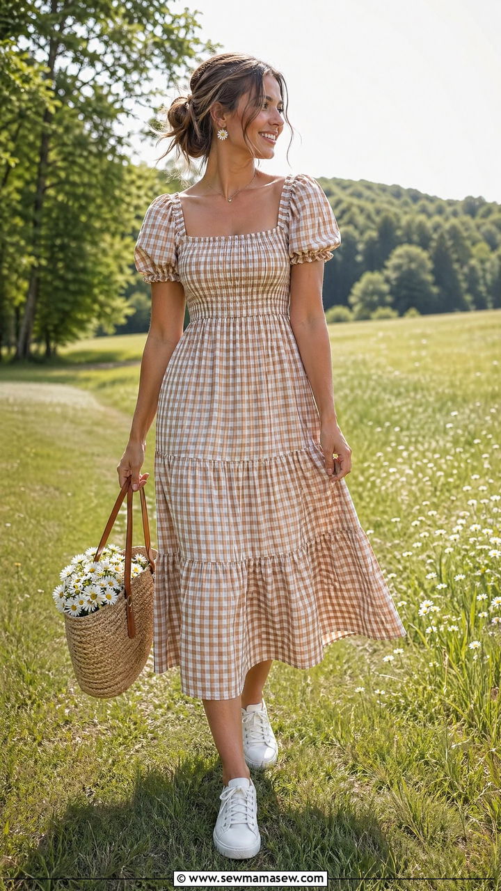 Vintage gingham dress spring outfit - 35 Vintage spring outfits