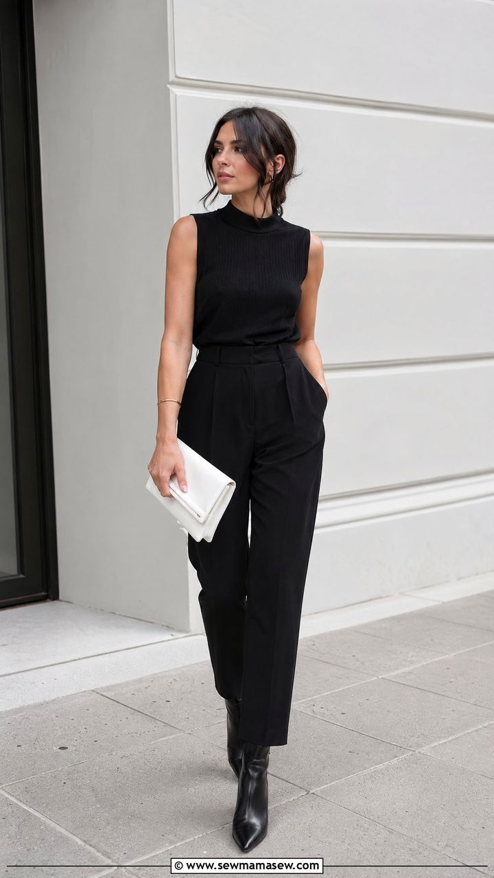 White Clutch Bag With Monochrome Outfit - 35 Clutch bag outfit ideas