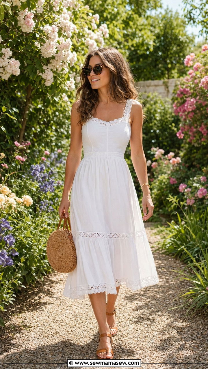 White Midi Dress Outfit - 30 white outfit ideas for women