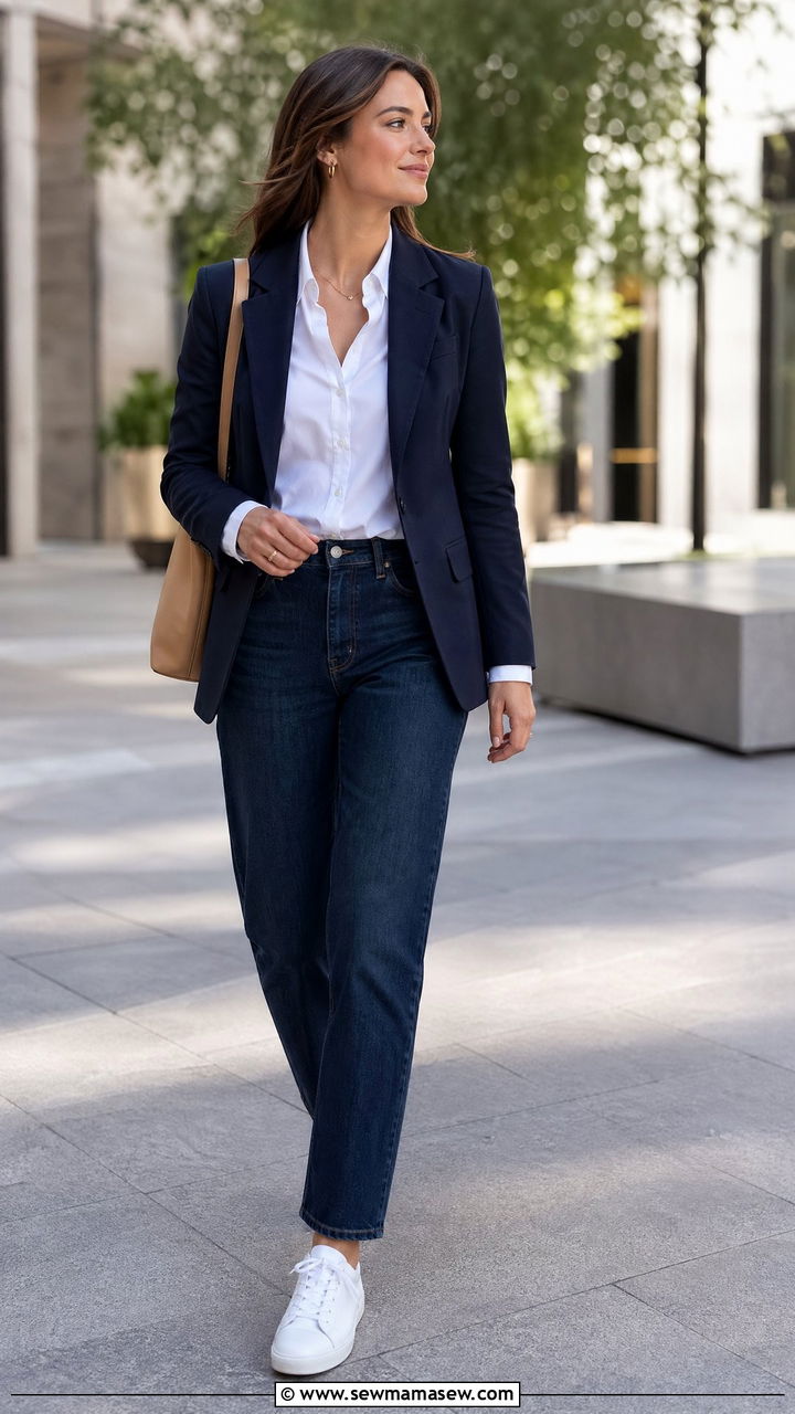 White Sneakers Work Outfit 2026 - 35 work outfits 2026
