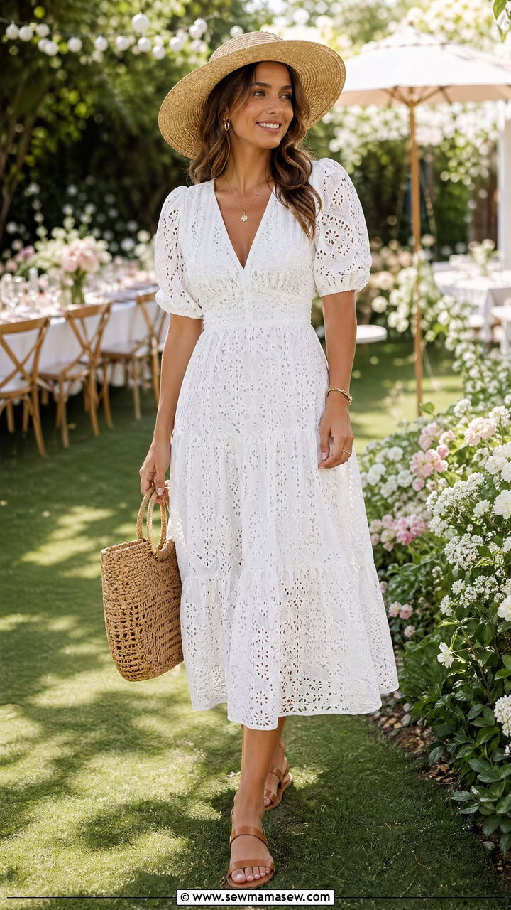White eyelet dress outfit spring 2026 - 35 spring outfits 2026 women