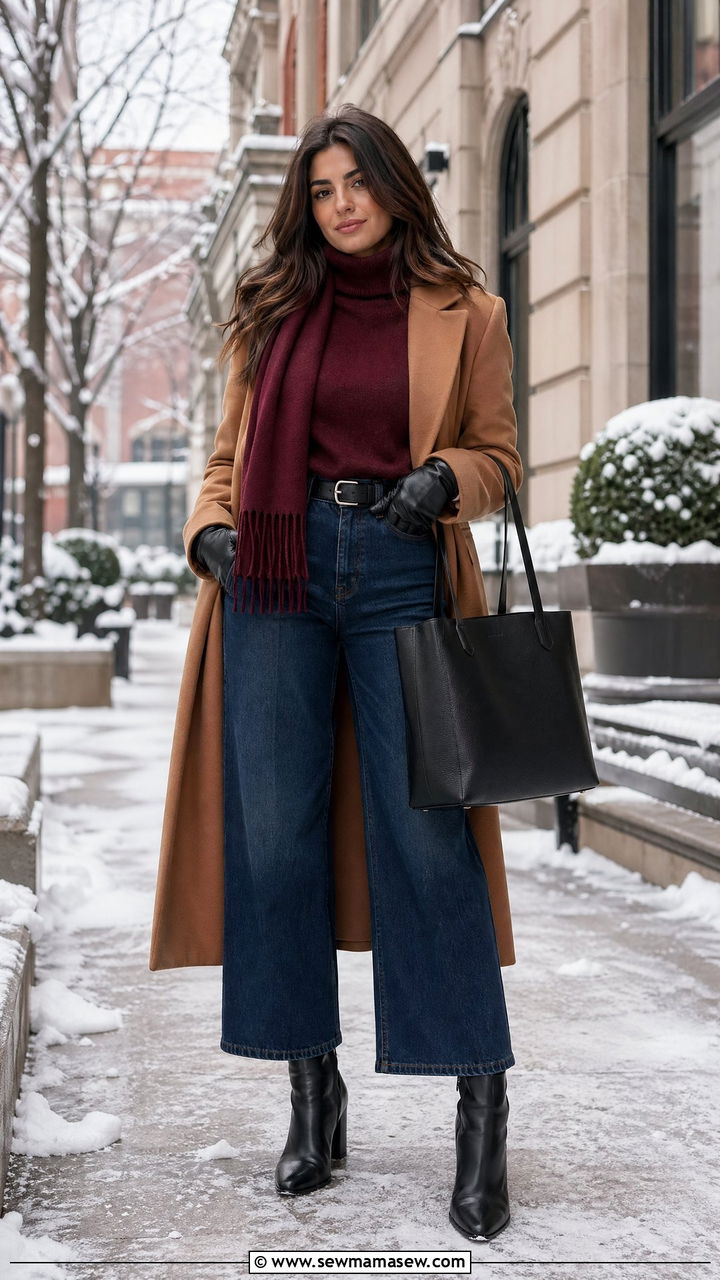 Wide Leg Jeans Winter Outfit - 35 wide leg jeans outfits inspo
