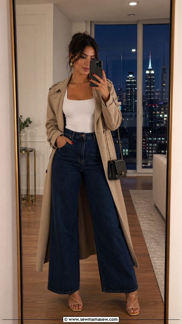 Wide Leg Jeans With Bodysuit Outfit - 35 wide leg jeans outfit ideas for women