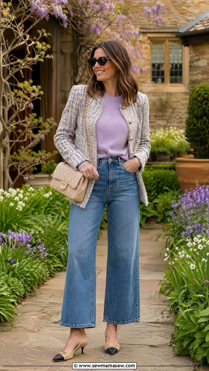 Wide Leg Jeans With Kitten Heels Outfit - 35 wide leg jeans outfit ideas for women