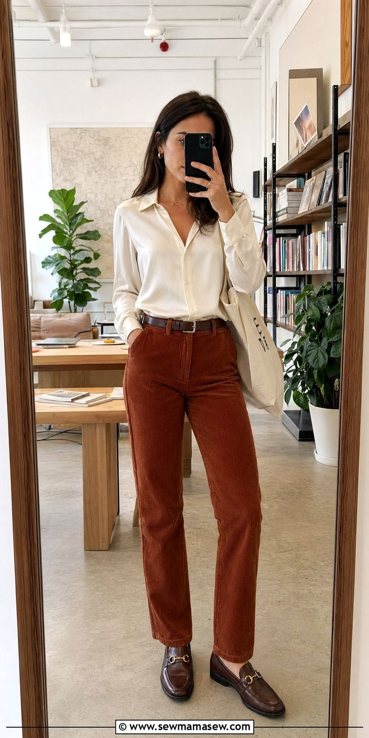 Wide Leg Trousers with a Turtleneck Bodysuit - 30 Work outfits for creative agency