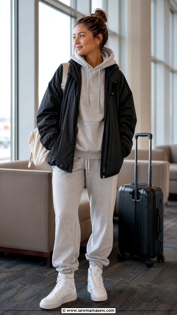 Windbreaker With Hoodie And Sweatpants - 35 windbreaker outfits ideas