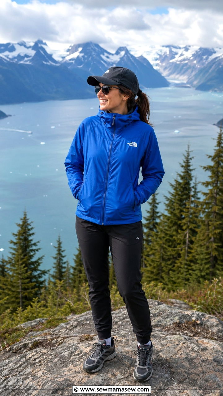 Windbreaker With Joggers And Trail Sneakers - 30 Alaska cruise outfit ideas