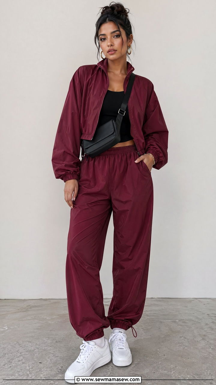 Windbreaker matching set outfit - 35 windbreaker outfits for women