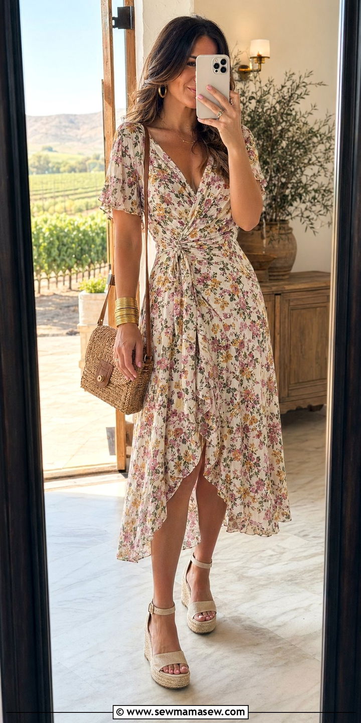 Wrap Dress Wedding Guest Outfit - 30 Wedding guest outfits summer 2026