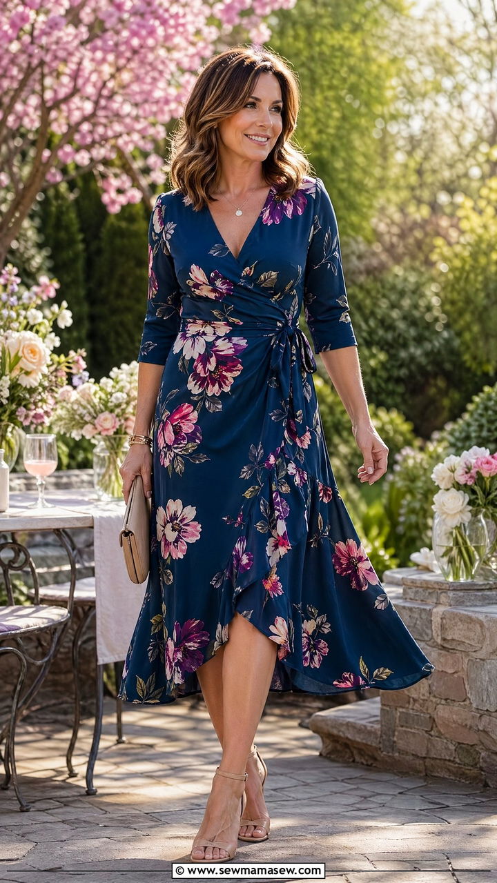 Wrap dress for spring - 35 What to wear in spring for women over 40