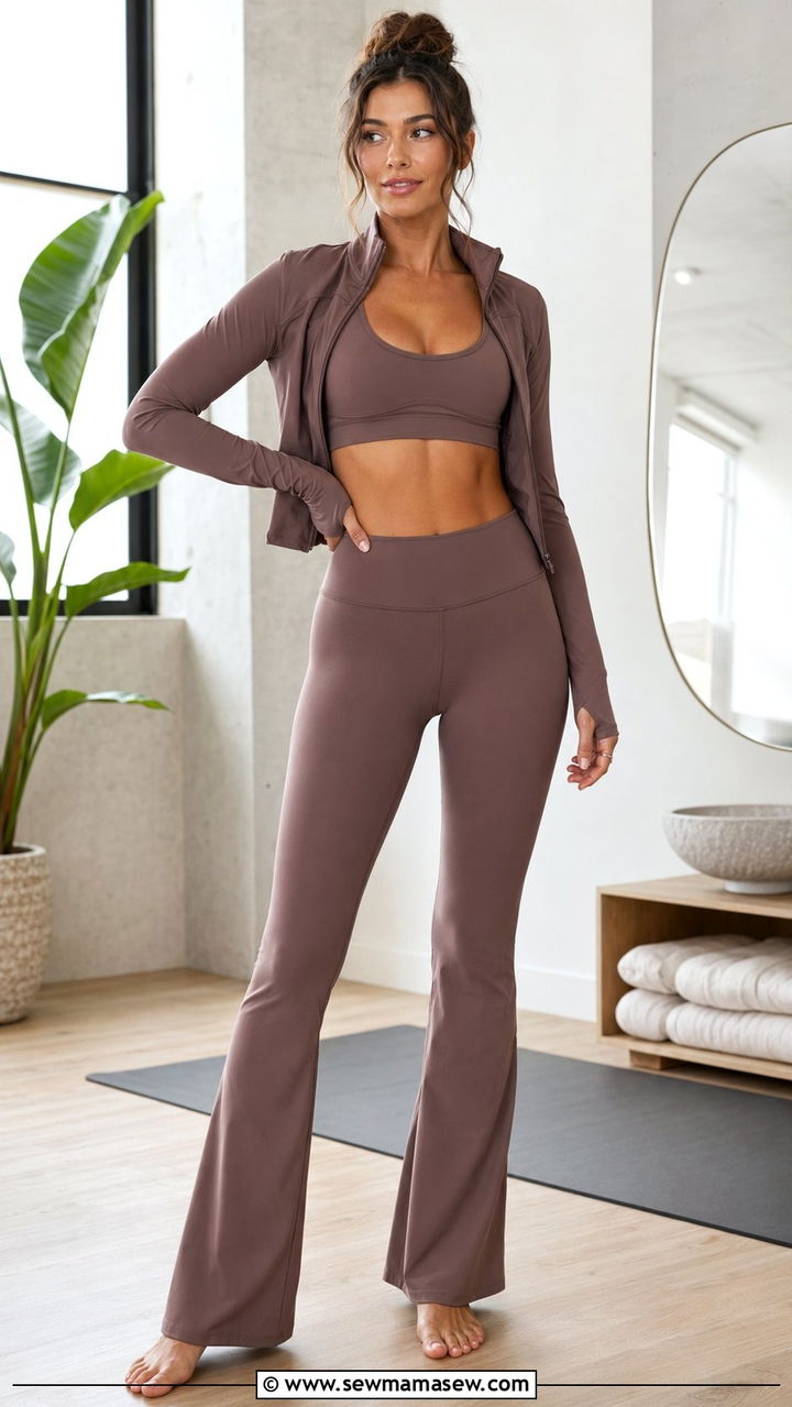 Yoga pants with sports bra and zip up jacket - 30 Best pants for tall women