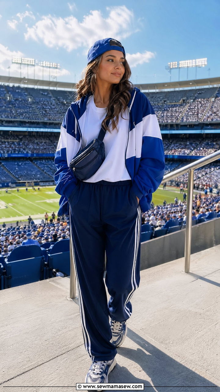 Zip Up Hoodie with Track Pants and Chunky Trainers - 35 Zip up hoodie outfit ideas