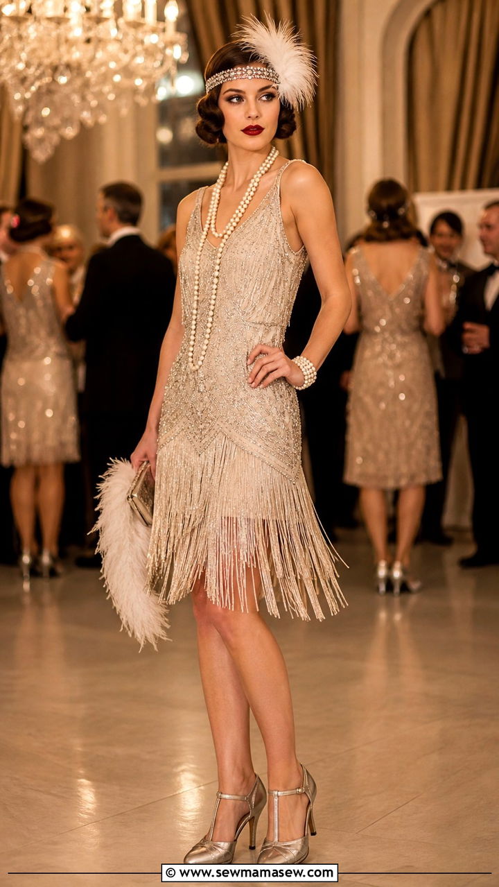 1920s Flapper Dress With T Strap Heels - 40 Vintage outfit ideas