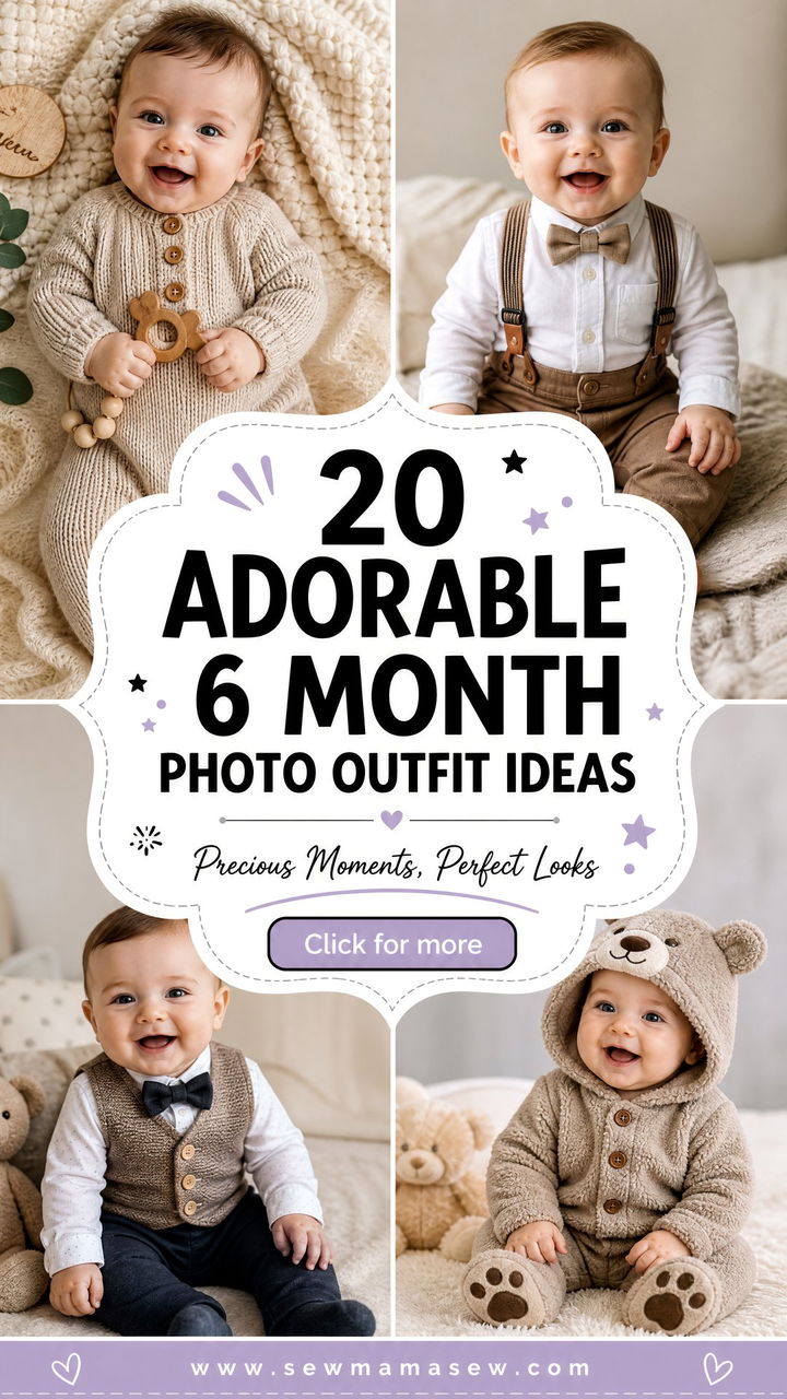 20 Adorable 6 Month Photo Outfit Ideas for Babies - 20 Adorable 6 Month Photo Outfit Ideas for Babies