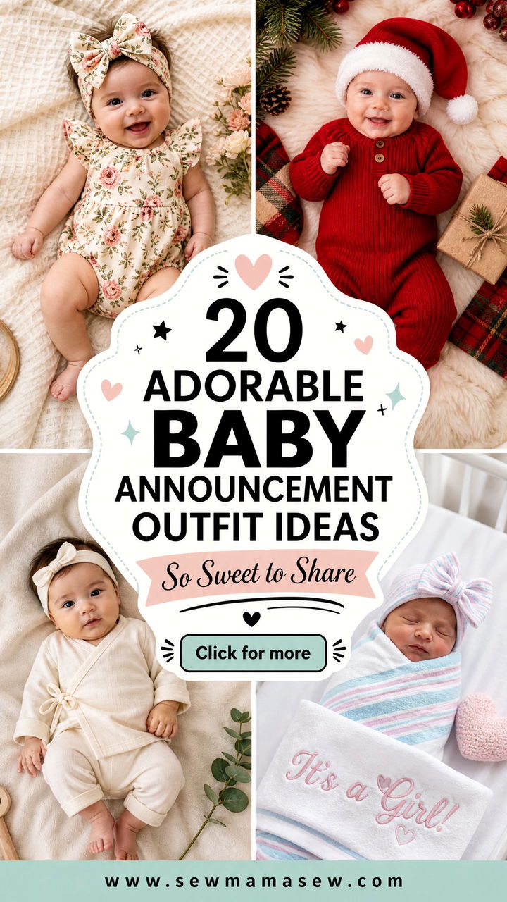 20 Adorable Baby Announcement Outfit Ideas to Try - 20 Adorable Baby Announcement Outfit Ideas to Try