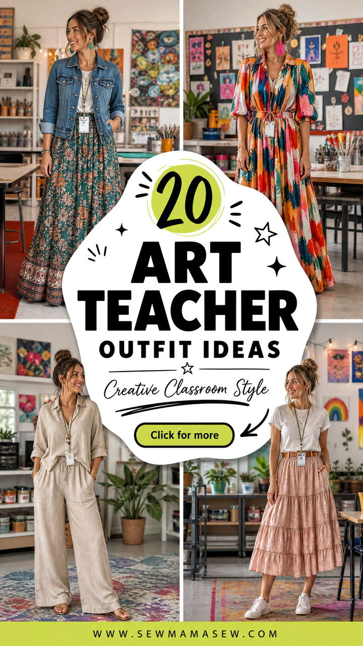 20 Art Teacher Outfit Ideas for Creative Classroom Style - 20 Art Teacher Outfit Ideas for Creative Classroom Style