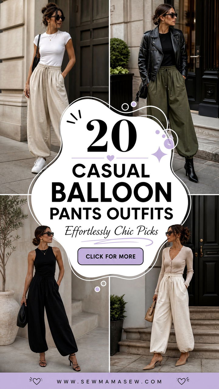 20 Casual Balloon Pants Outfits for Effortless Style - 20 Casual Balloon Pants Outfits for Effortless Style