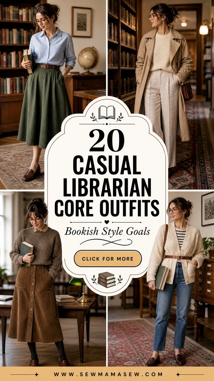 20 Casual Librarian Core Outfits for Bookish Style - 20 Casual Librarian Core Outfits for Bookish Style