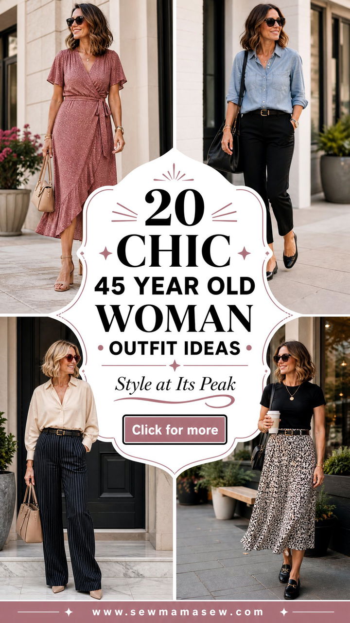 20 Chic 45 Year Old Woman Outfit Ideas for Every Day - 20 Chic 45 Year Old Woman Outfit Ideas for Every Day