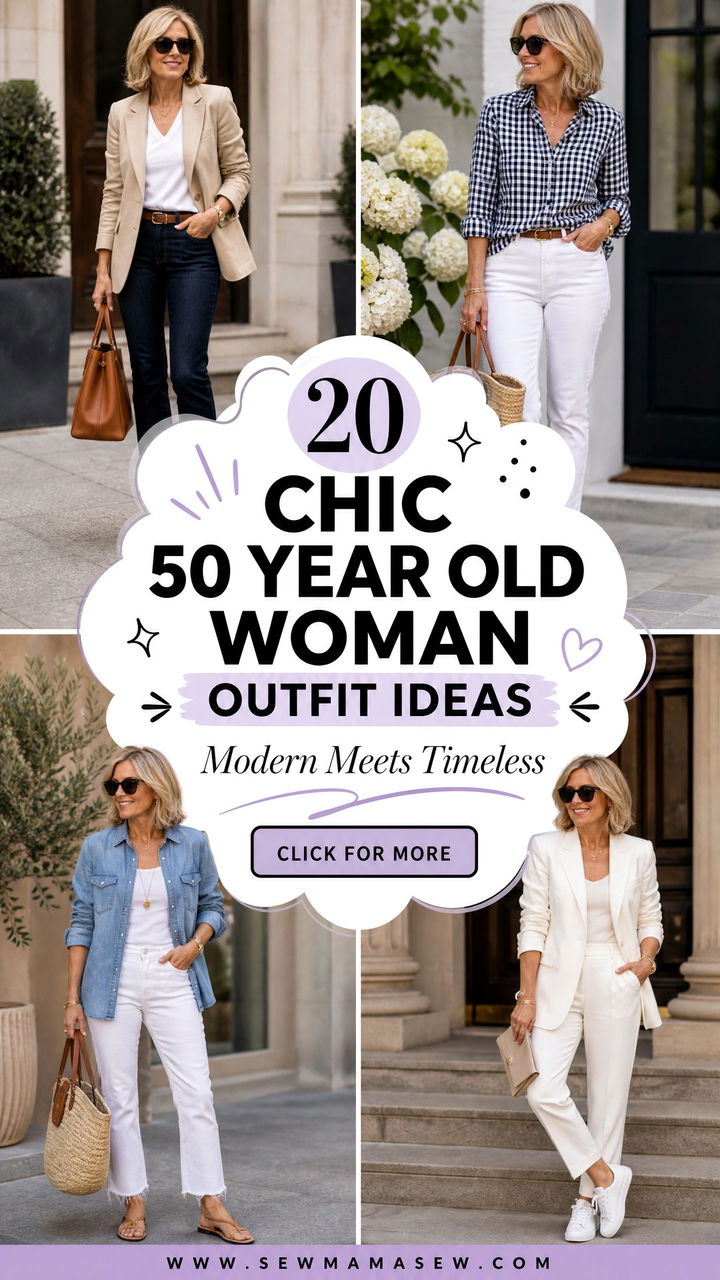 20 Chic 50 Year Old Woman Outfit Ideas for Modern Style - 20 Chic 50 Year Old Woman Outfit Ideas for Modern Style