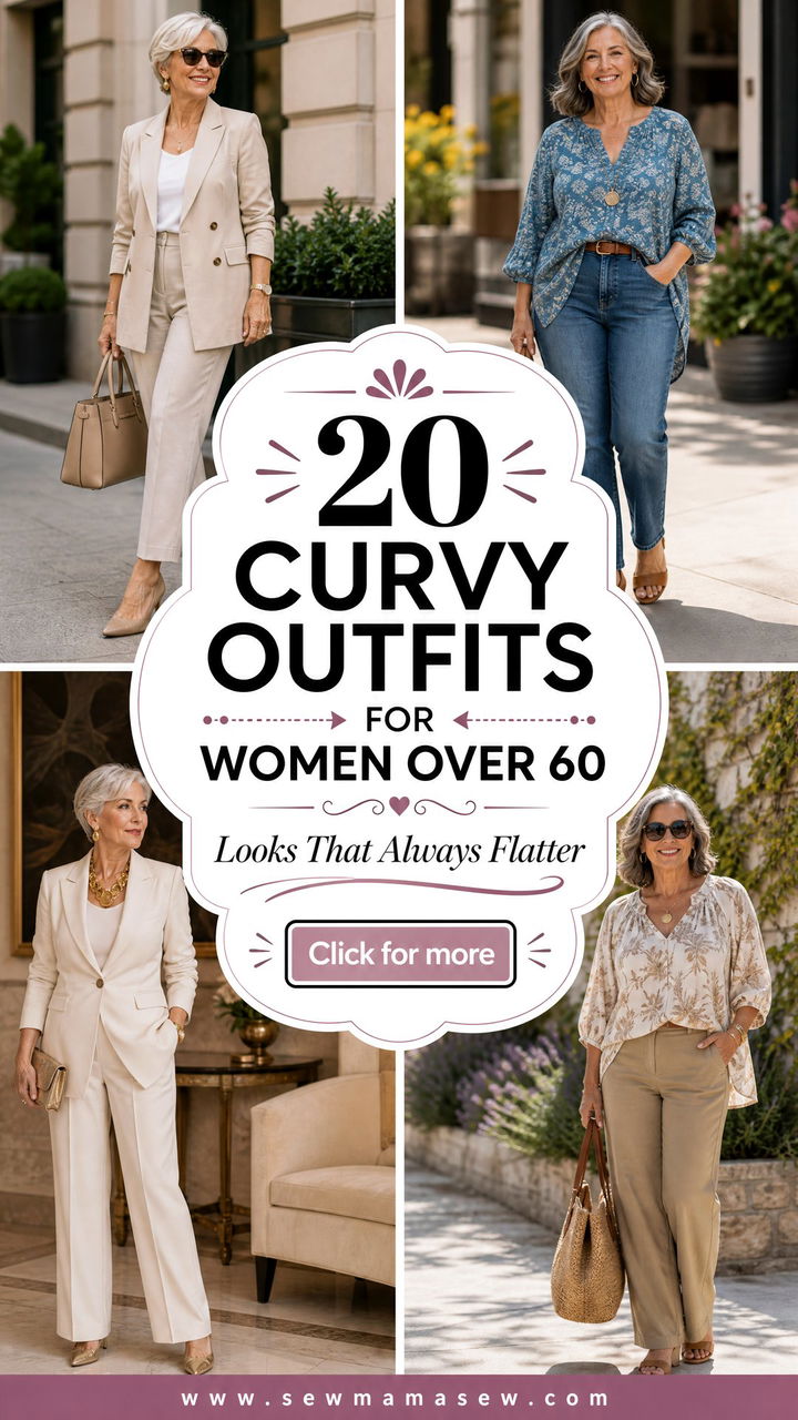 20 Curvy Outfits for Women Over 60 That Flatter - 20 Curvy Outfits for Women Over 60 That Flatter