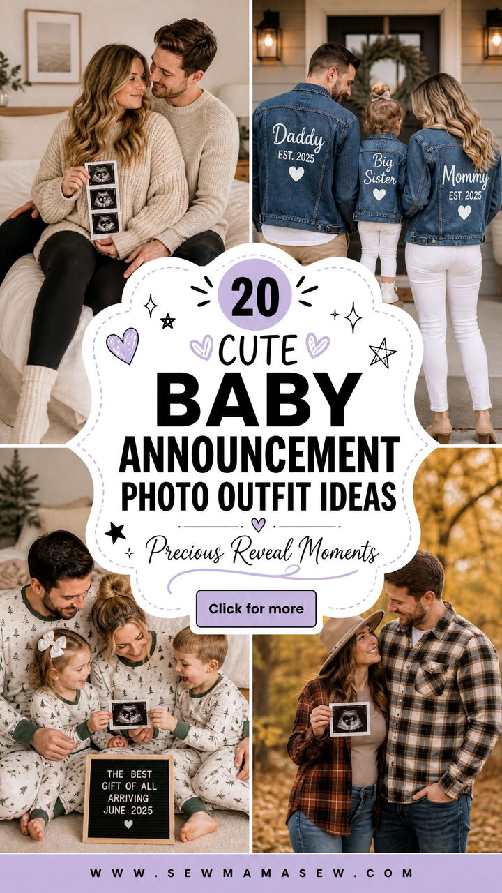 20 Cute Baby Announcement Photo Outfit Ideas - 20 Cute Baby Announcement Photo Outfit Ideas