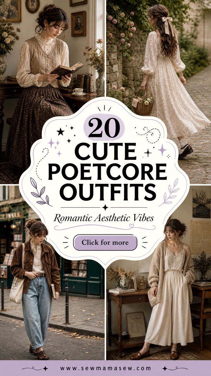 20 Cute Poetcore Outfits for Romantic Aesthetic - 20 Cute Poetcore Outfits for Romantic Aesthetic