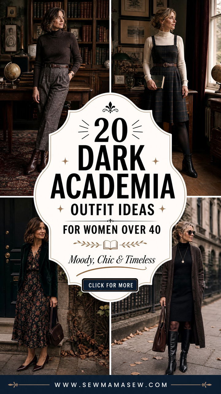 20 Dark Academia Outfit Ideas for Women Over 40 - 20 Dark Academia Outfit Ideas for Women Over 40