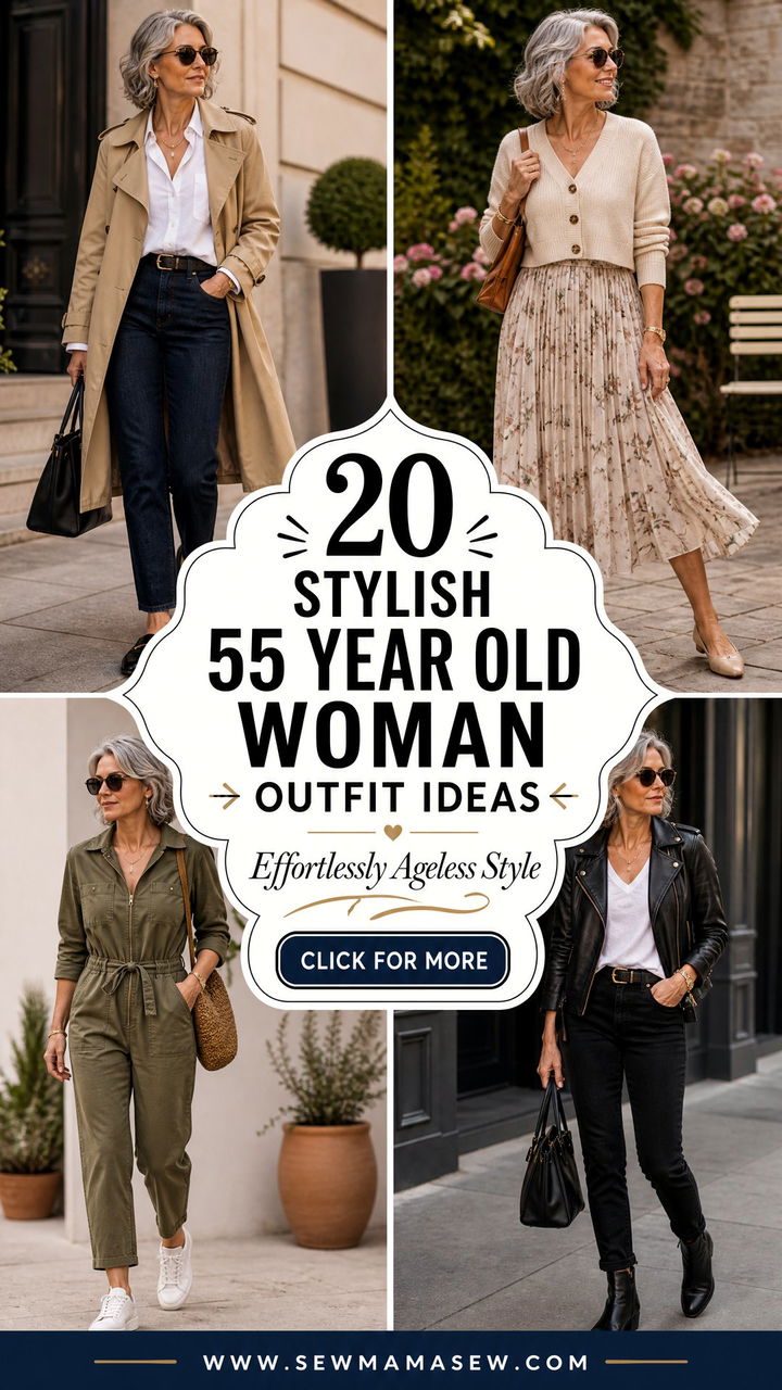 20 Stylish 55 Year Old Woman Outfit Ideas to Try - 20 Stylish 55 Year Old Woman Outfit Ideas to Try