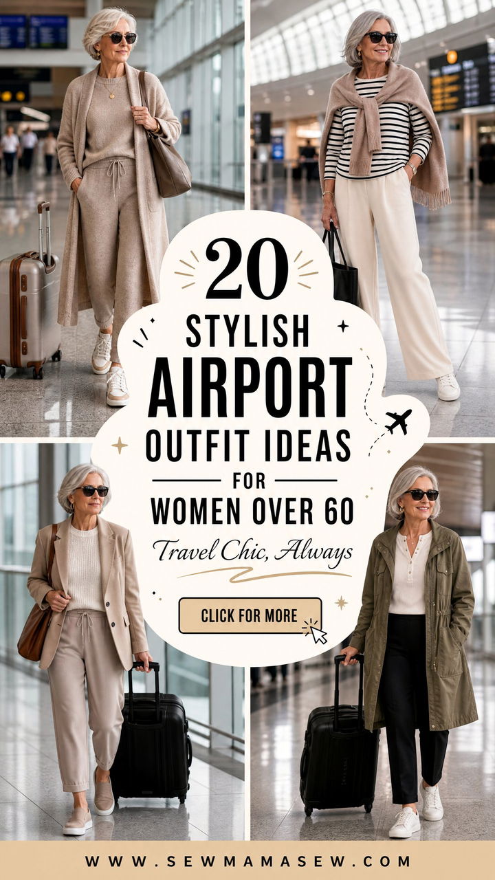 20 Stylish Airport Outfit Ideas for Women Over 60 - 20 Stylish Airport Outfit Ideas for Women Over 60