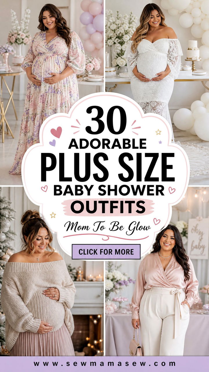 30 Adorable Plus Size Baby Shower Outfits to Wear - 30 Adorable Plus Size Baby Shower Outfits to Wear