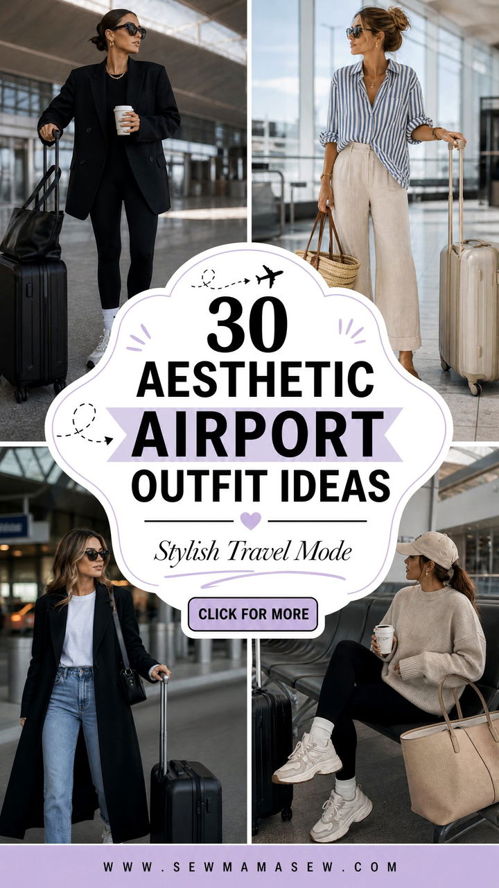 30 Aesthetic Airport Outfit Ideas for Stylish Travel - 30 Aesthetic Airport Outfit Ideas for Stylish Travel