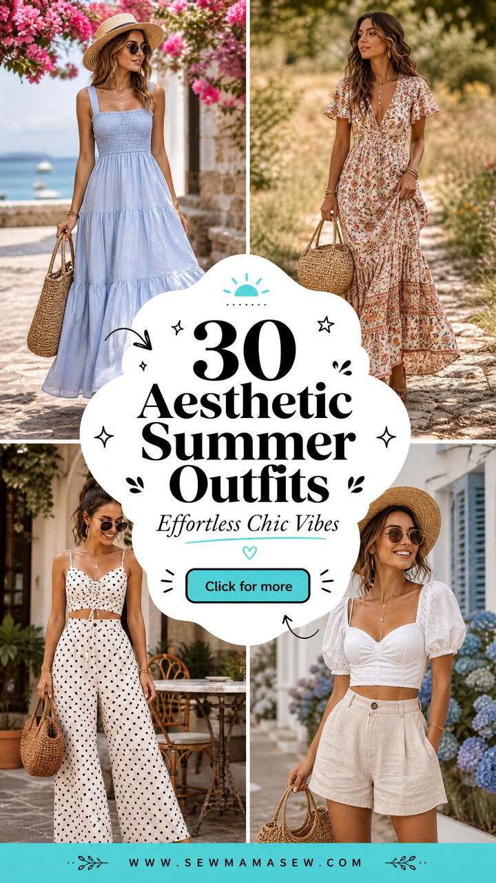 30 Aesthetic Summer Outfits for Effortless Chic Vibes - 30 Aesthetic Summer Outfits for Effortless Chic Vibes
