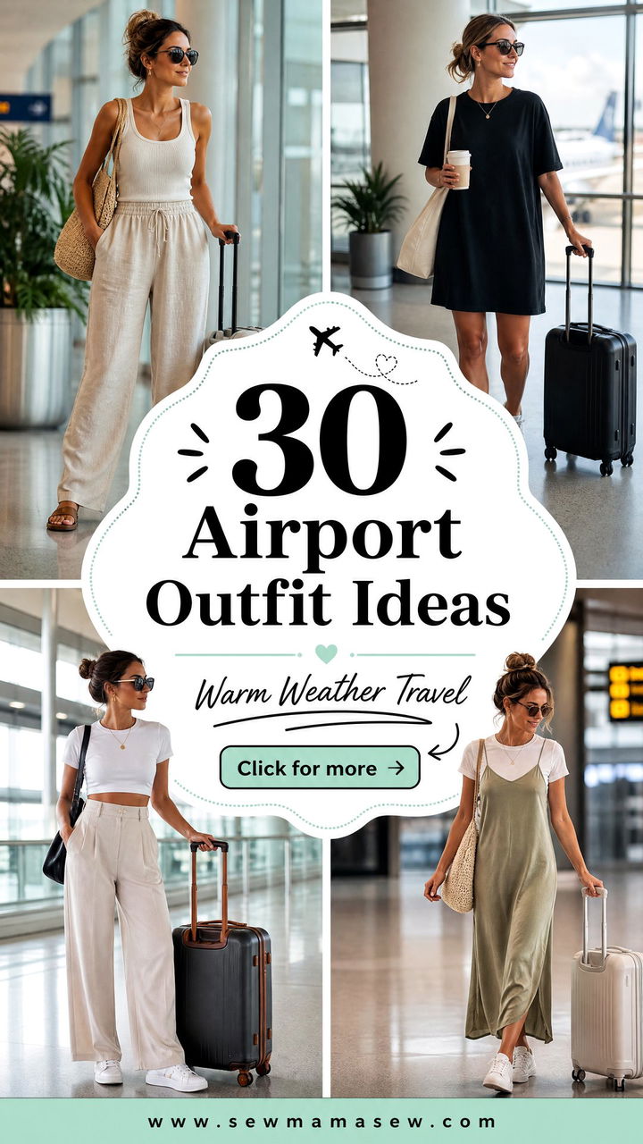 30 Airport Outfit Ideas for Warm Weather Destinations - 30 Airport Outfit Ideas for Warm Weather Destinations