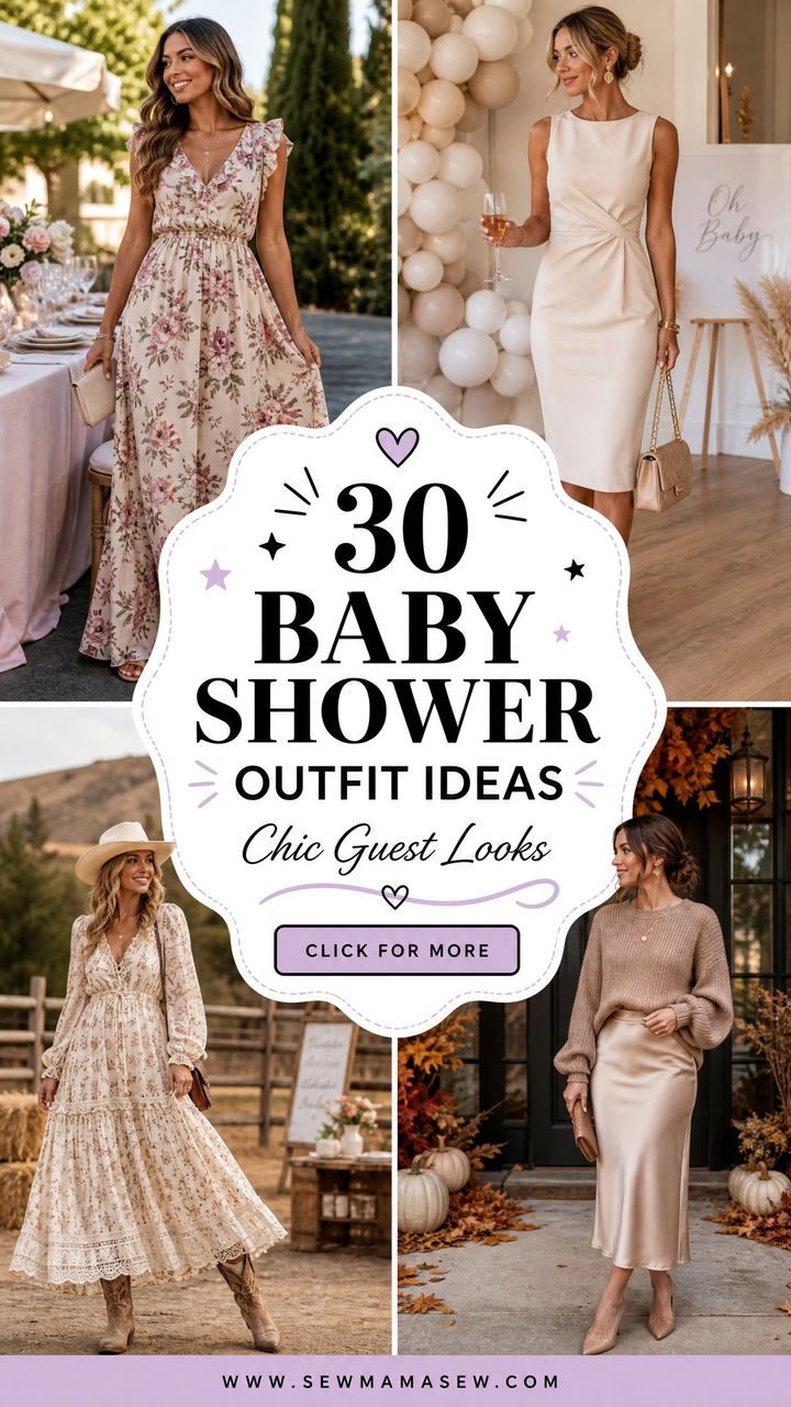 30 Baby Shower Outfit Ideas for Women to Wear - 30 Baby Shower Outfit Ideas for Women to Wear