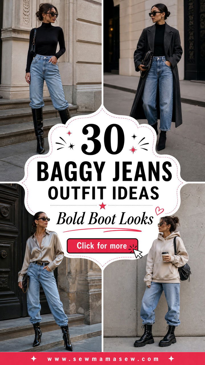 30 Baggy Jeans Outfit Ideas With Boots for Fall Style - 30 Baggy Jeans Outfit Ideas With Boots for Fall Style