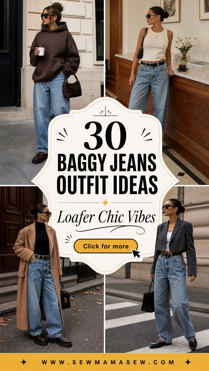 30 Baggy Jeans Outfit Ideas With Loafers for Effortless Style - 30 Baggy Jeans Outfit Ideas With Loafers for Effortless Style