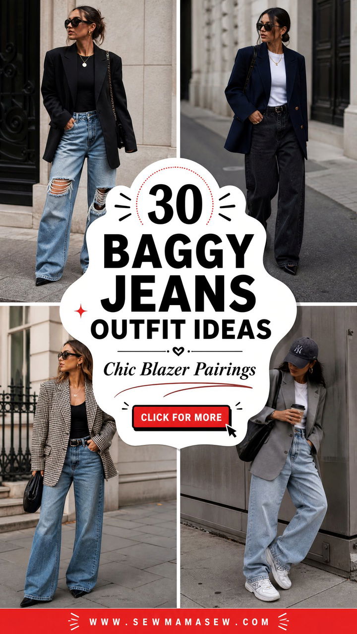 30 Baggy Jeans Outfit Ideas With a Blazer for Chic Looks - 30 Baggy Jeans Outfit Ideas With a Blazer for Chic Looks