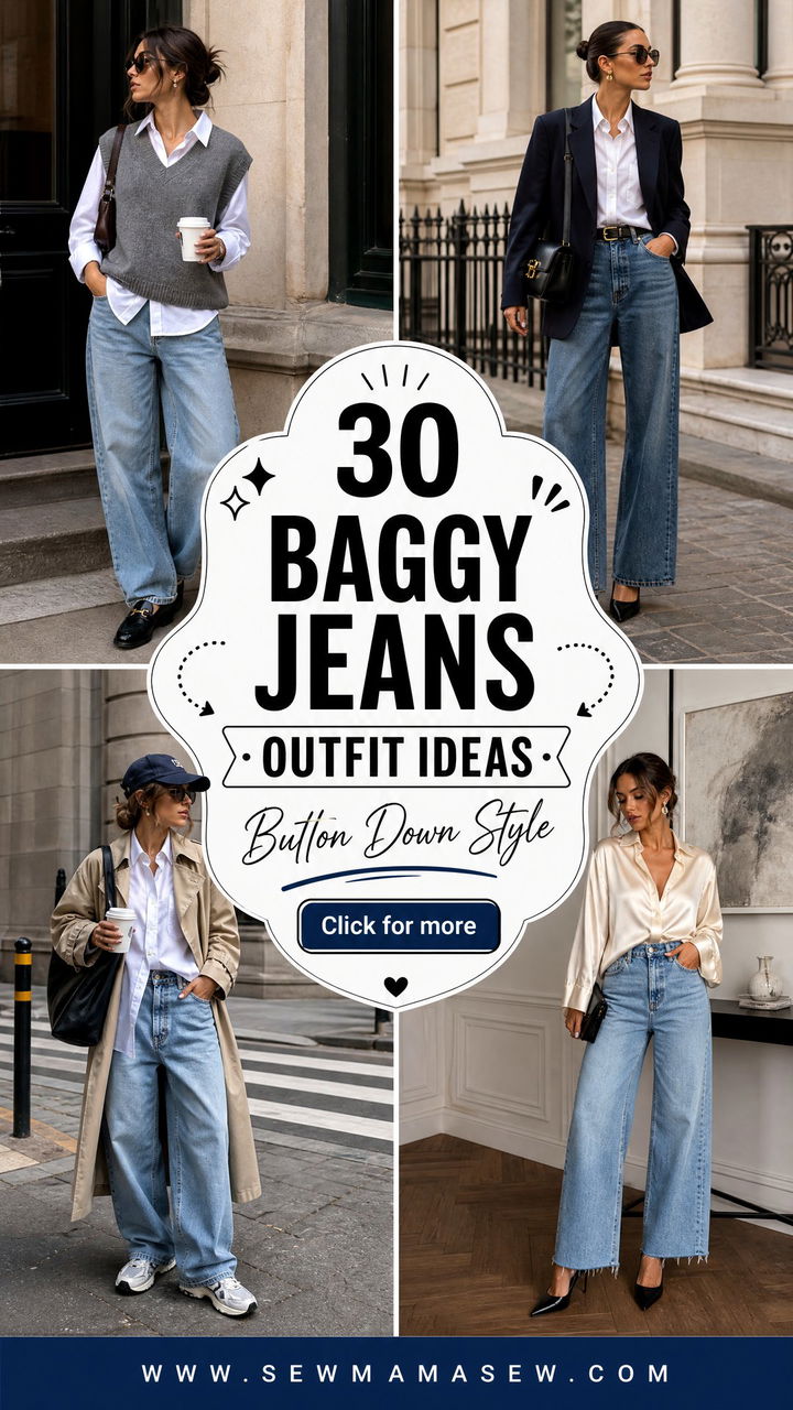 30 Baggy Jeans Outfit Ideas With a Button Down Shirt - 30 Baggy Jeans Outfit Ideas With a Button Down Shirt