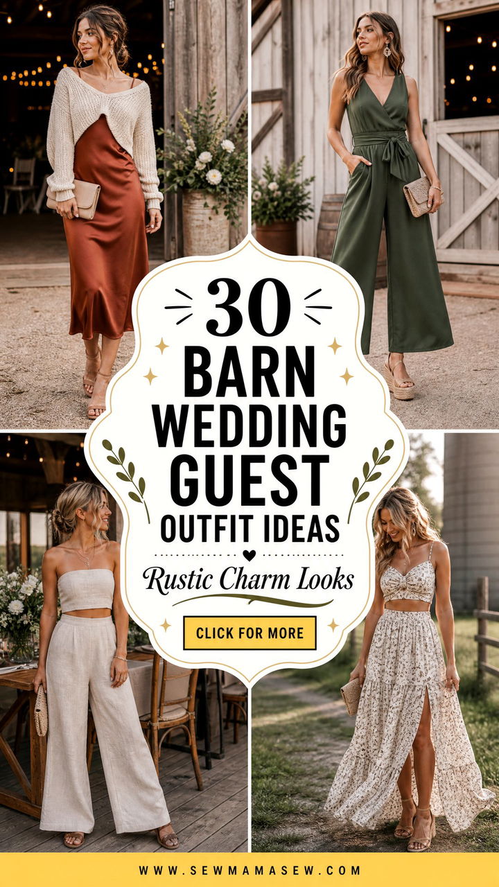 30 Barn Wedding Guest Outfit Ideas for Rustic Charm - 30 Barn Wedding Guest Outfit Ideas for Rustic Charm