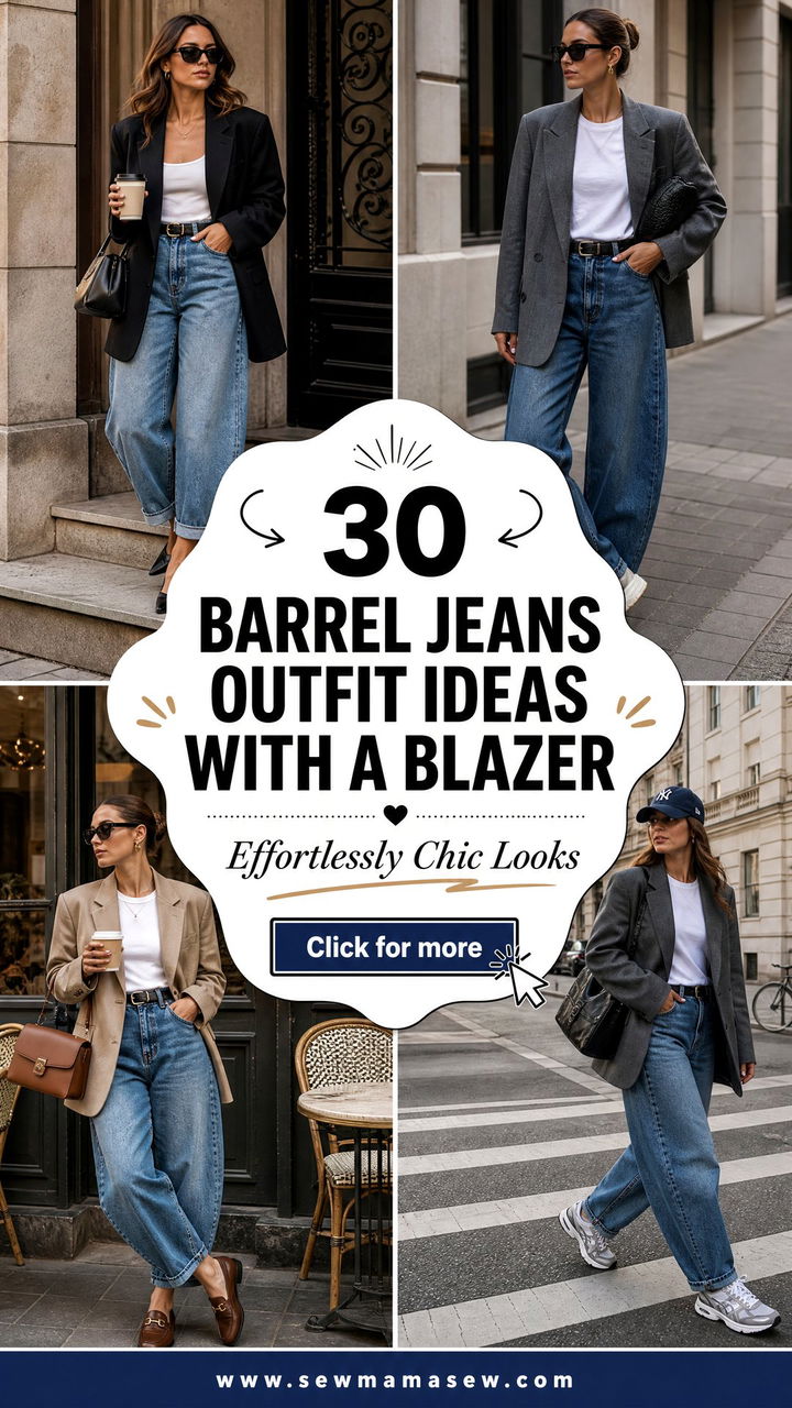 30 Barrel Jeans Outfit Ideas With a Blazer for Chic Looks - 30 Barrel Jeans Outfit Ideas With a Blazer for Chic Looks