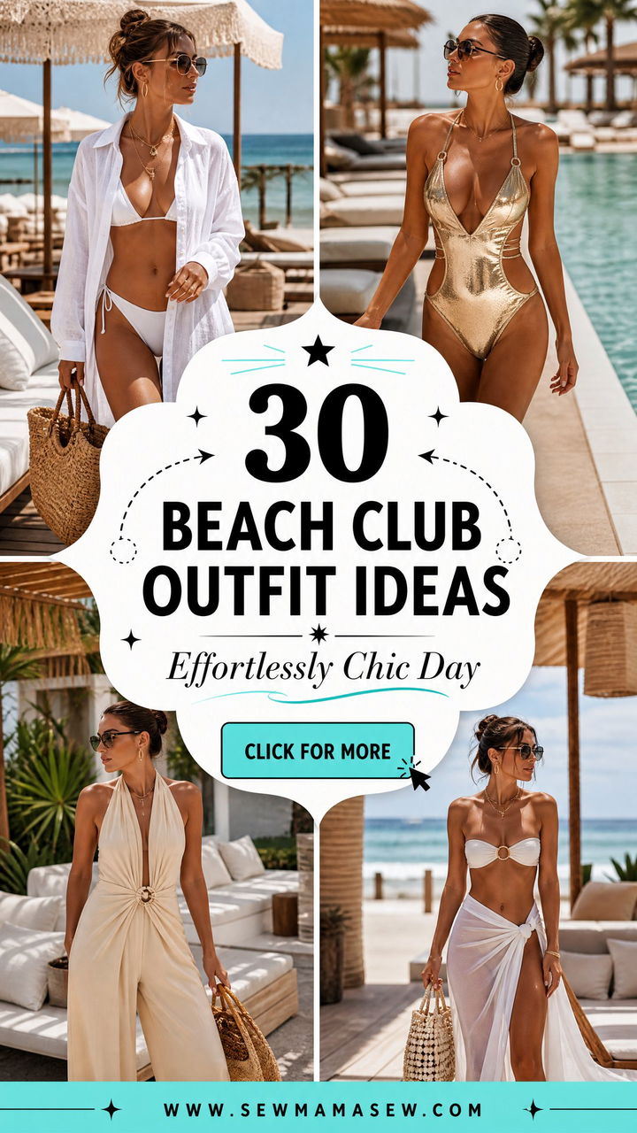 30 Beach Club Outfit Ideas for an Effortlessly Chic Day - 30 Beach Club Outfit Ideas for an Effortlessly Chic Day