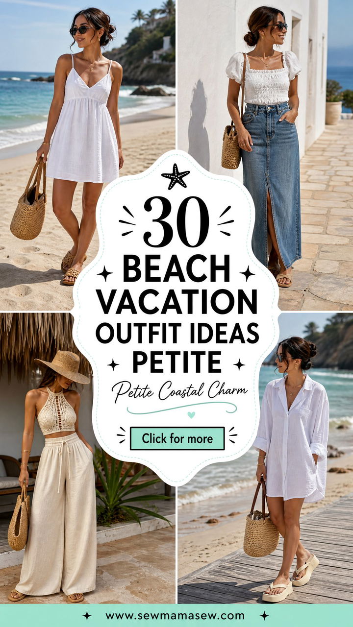 30 Beach Vacation Outfit Ideas Petite Women Will Love - 30 Beach Vacation Outfit Ideas Petite Women Will Love