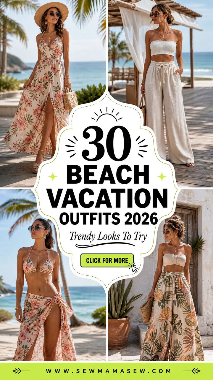 30 Beach Vacation Outfits 2026 Trendy Looks to Try - 30 Beach Vacation Outfits 2026: Trendy Looks to Try
